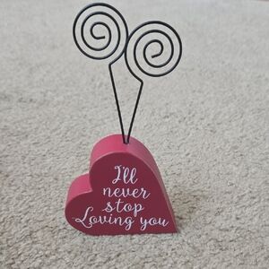 Heart-Shaped Photo Holder with Loving Message
